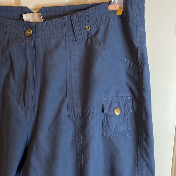 Italian size 46 Women casual pants (Navy blue) - Picture 3 of 8